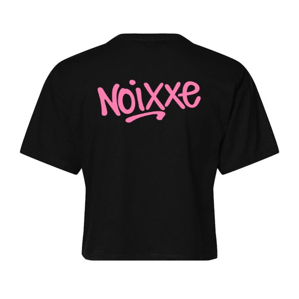 Crop Top Noir impression ROSE
